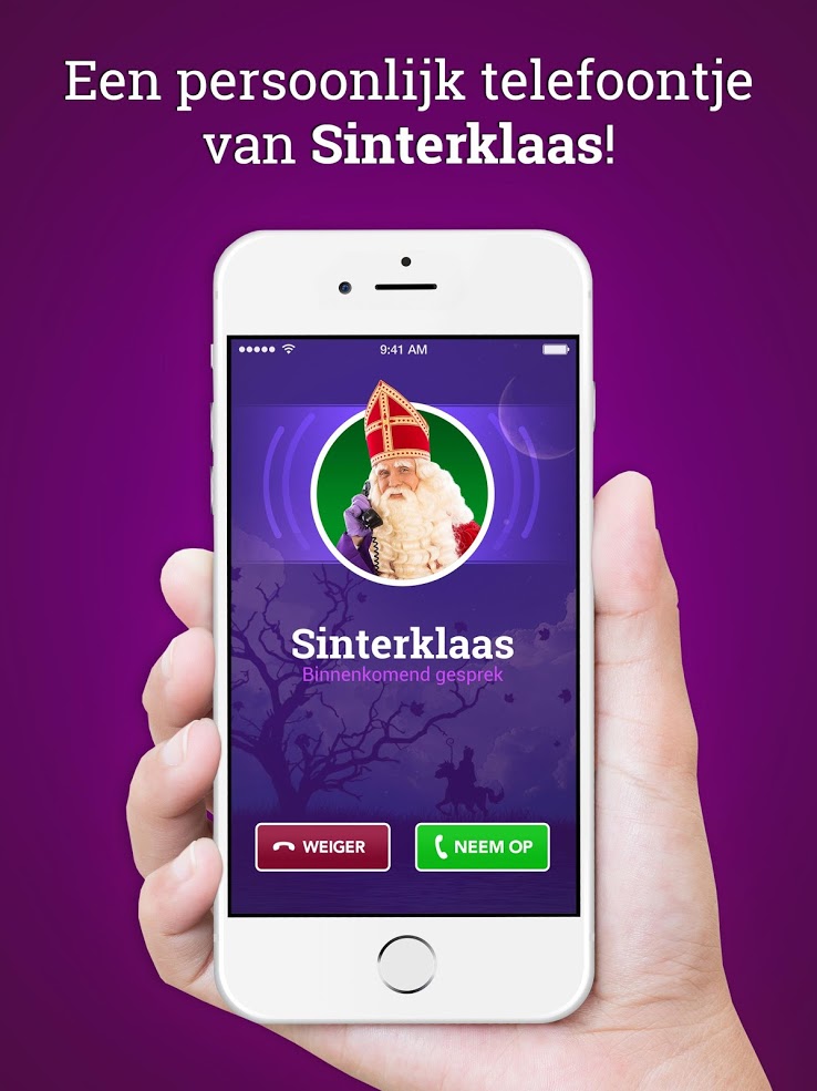 Gratis app.- Bellen (en sms-en) met Sinterklaas!
