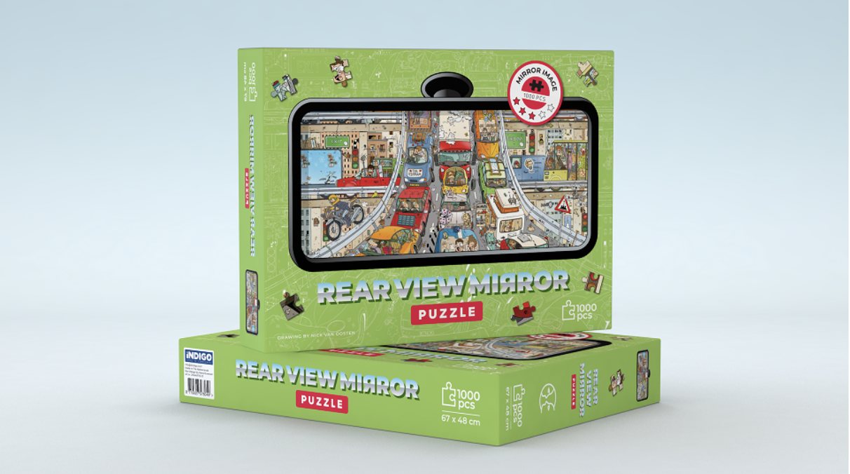 Rear View Mirror puzzle verkeersdrukte de eerste van dit merk