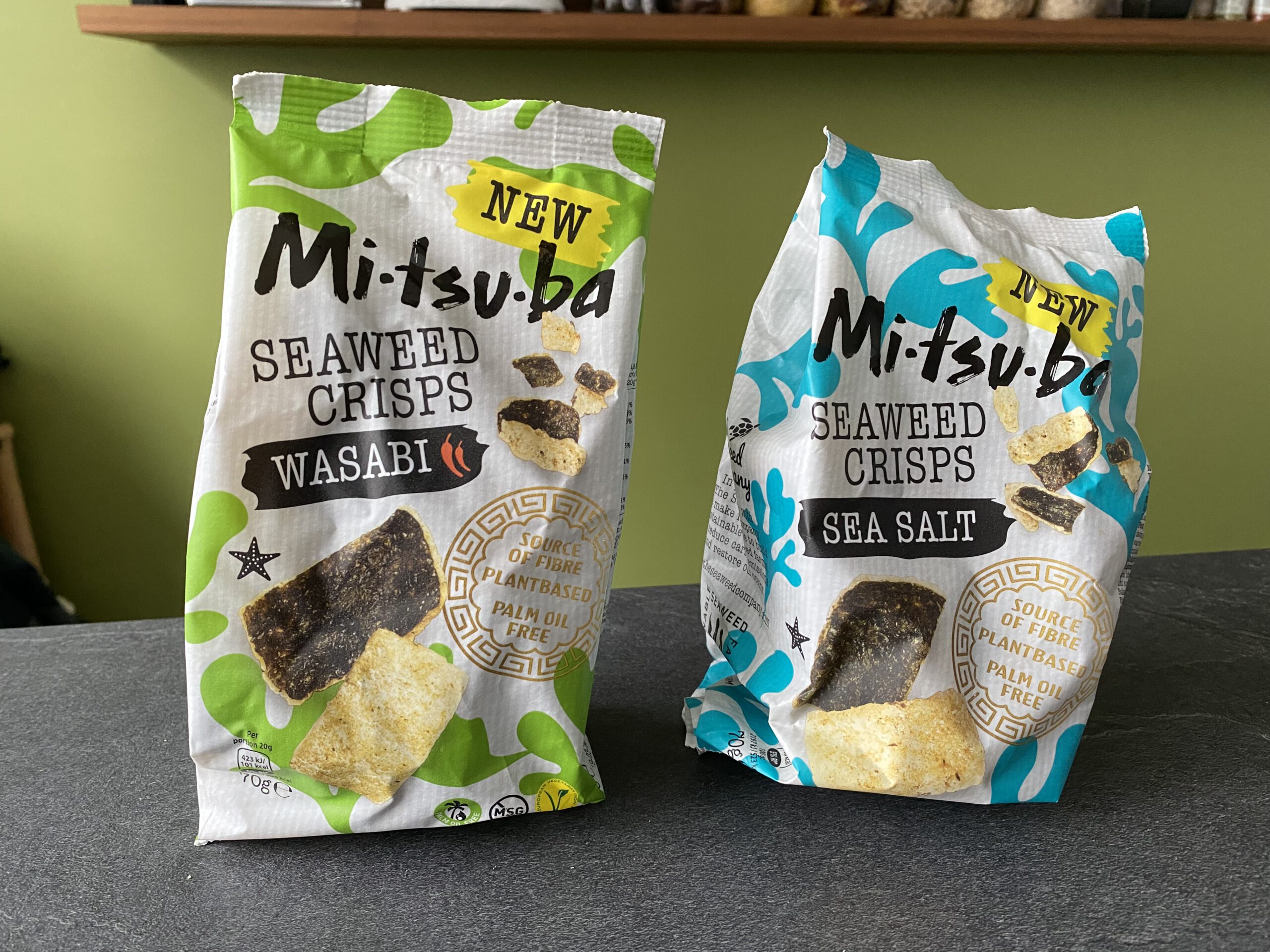 Mitsuba Seaweed Crisps Sea Salt & Mitsuba Seaweed Crisps Wasabi