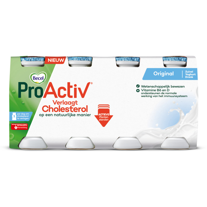 Gratis: Becel ProActiv Original cholesterolverlagend 250 gr of yoghurtdrink 8-pack