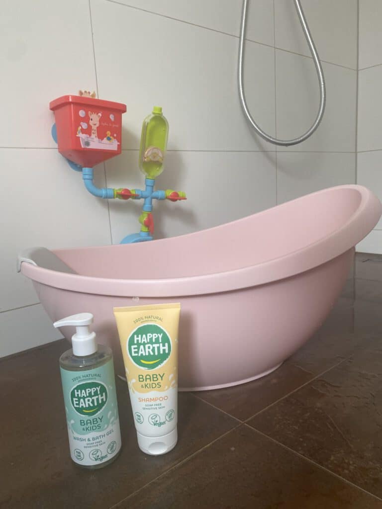 Review Happy Earth Baby & Kids shampoo en wash en bathgel.