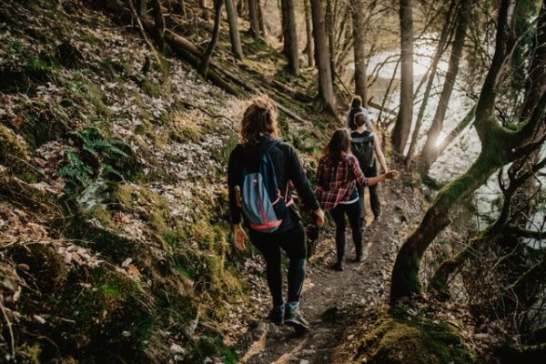 wandelen in de natuur.