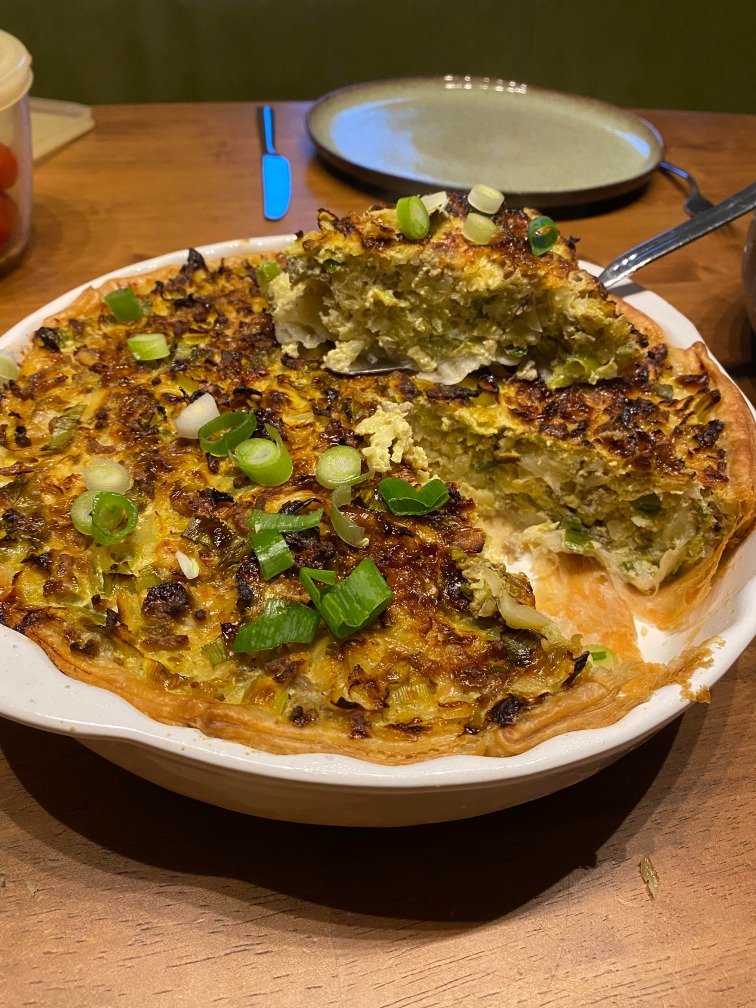 Savooie Spitskoolquiche zodra hij de oven uit komt.