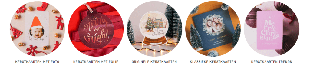 Verschillende kerstkaarten.